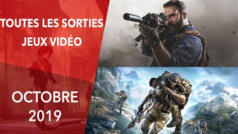 Toutes Les Sorties Jeux Vid O Octobre Calendrier