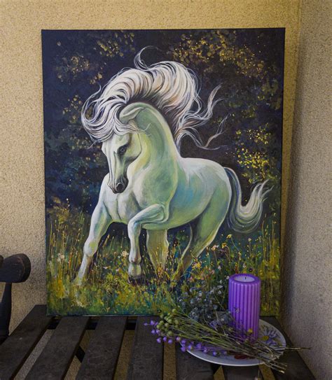 Green Horse Painting By Halyna Mur Jose Art Gallery