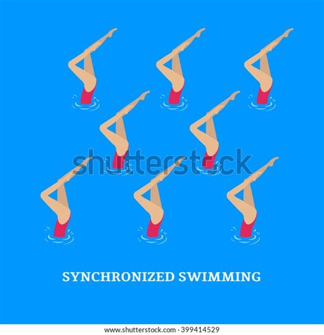 Synchronized Swimminggroup Performance Synchronized