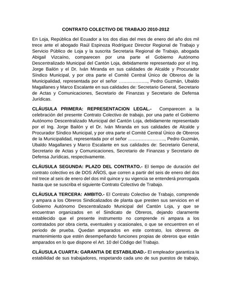 Pdf Contrato Colectivo De Trabajo Ecuador Pdf Dokumen Tips