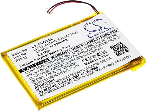 Amazon Vi Vintrons Battery Replacement Compatible For Sony Nwz