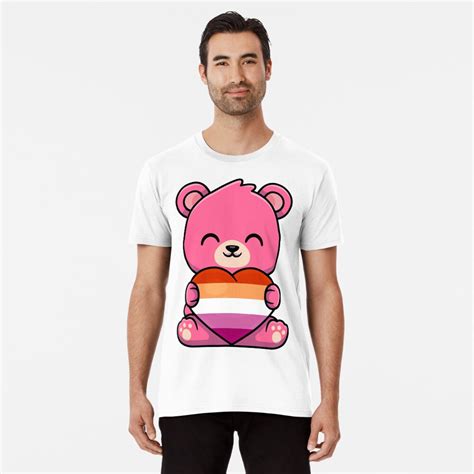 Pink Teddy Bear With Lesbian Pride Flag Heart Sticker For Sale By Everything Eva Redbubble