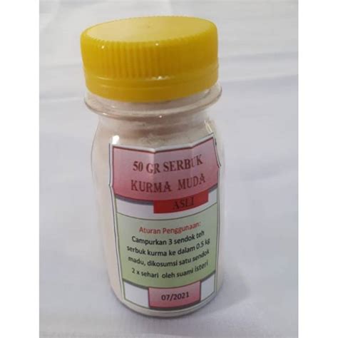 Jual Asli Serbuk Kurma Muda Termurah Promil 50 Gr Shopee Indonesia