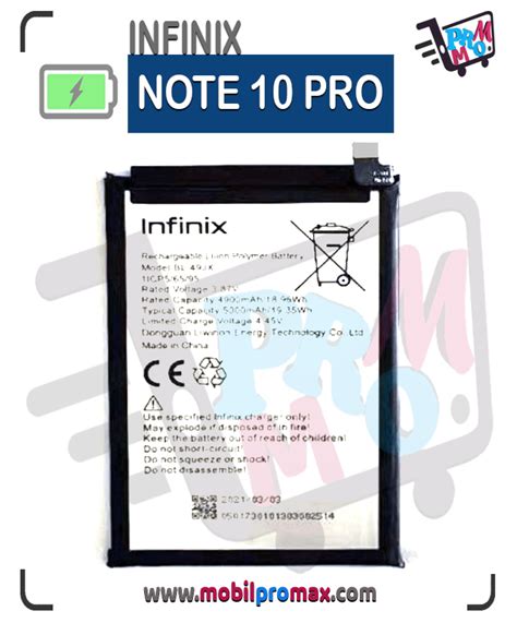 Infinix Note 10 Pro Battery Mobilpromax