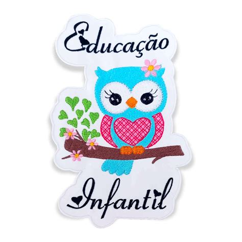 Patch Bordado Termocolante Educa O Infantil Carol Bordados