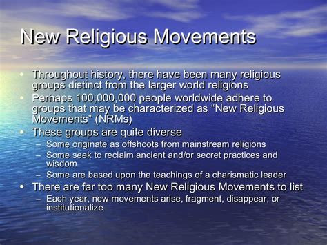 New religious movements