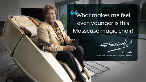 Showbiz Legend Kamahl Recommends Masseuse Massage Chairs Youtube