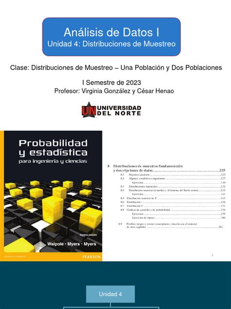 14 Distribuciones De Muestreo Una Población Y Dos Poblaciones Pdf Media Distribución