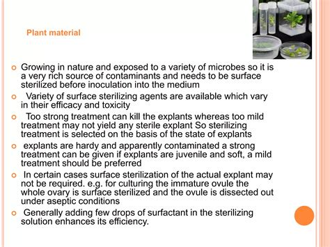 Preparation of plant tissue culture media,types and Sterilization | PPT