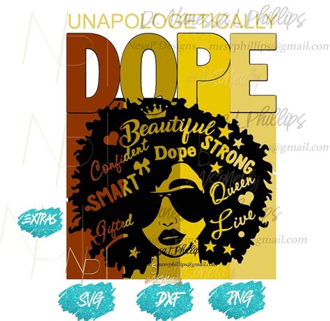 Black Woman SVG Unapologetically Dope Dope Black Woman Afro Etsy