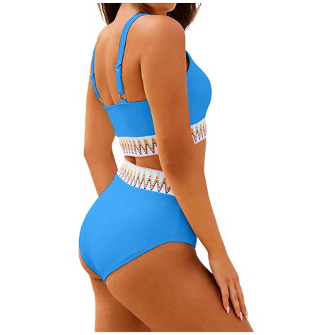 Kcodviy Green Color High Waisted Swimsuits For Women Tummy Control