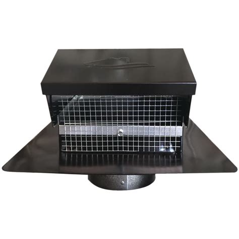 4 In Goose Neck Vent Roof Cap In Black Gnv4bl The Home Depot