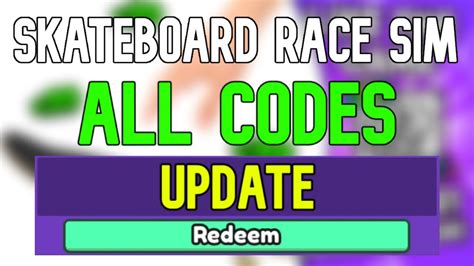 New Skateboard Race Simulator Codes Roblox Skateboard Race Simulator