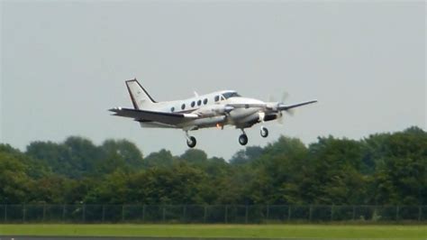 Beech C90B King Air Takeoff Groningen Airport Eelde YouTube