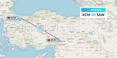 PC9109 Flight Status Pegasus Airlines Kahramanmaras To Istanbul PGT9109