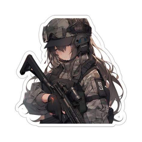 Anime Girl Stickers Anime Soldier Sticker Kawaii Stickers Anime ...