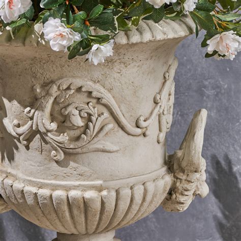 Garden Urn Planter, Roman, Botanical, Lightweight Concrete - NH014703 ...