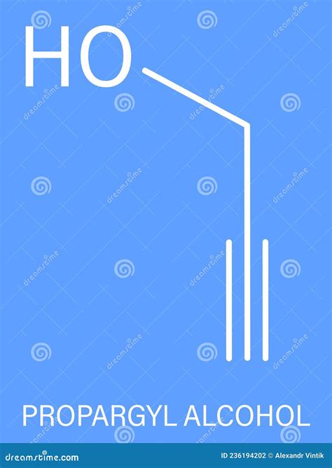 Propargyl Alcohol Molecule. Skeletal Formula. Chemical Structure Vector Illustration ...