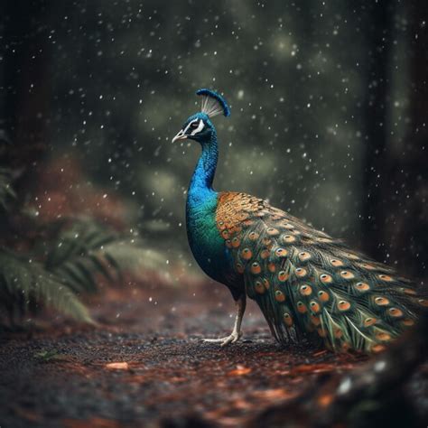 Peacock Pictures In Rain