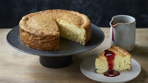 Rice Pudding Cake With Raspberry Jam Sauce Recipe Bbc Food