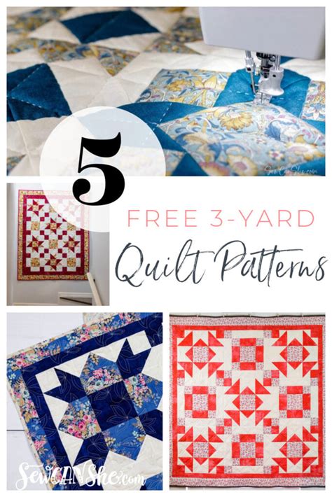 5+ Beautiful 3 Yard Quilt Patterns: All Free!