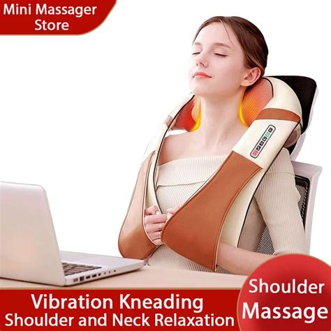 U Shape Electrical Shiatsu Back Neck Shoulder Body Massager Infrared