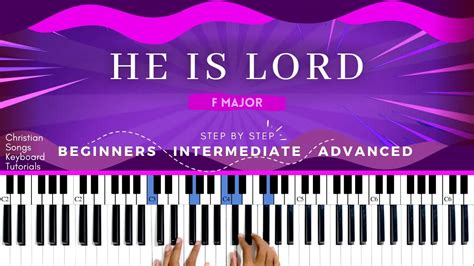 He is Lord - Keyboard Tutorial (F major) // Beginner to Advanced Chords ...