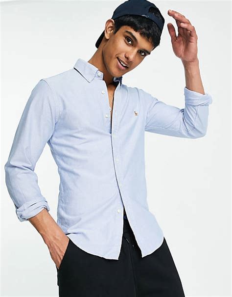 Polo Ralph Lauren Oxford Shirt In Slim Fit Blue Asos