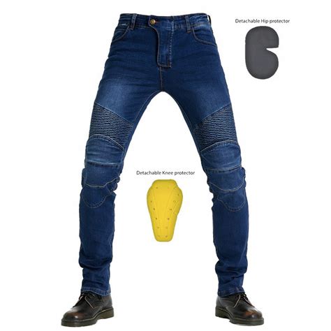 SPODNIE MOTOCYKLOWE BOJÓWKI MĘSKIE JEANSY KEVLAR twzu ZL SKU137435 za