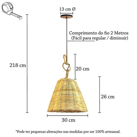 Pendente Rustico Artesanal Em Fibra Natural Trancoso Nat