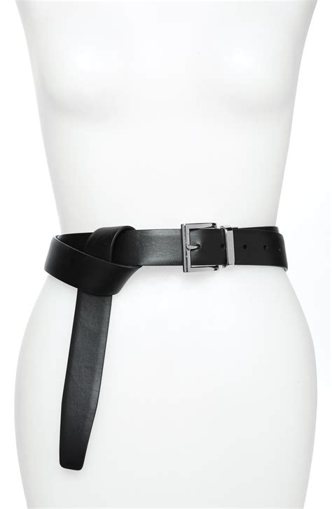 Prada City Double Wrap Reversible Leather Belt In Black Lyst