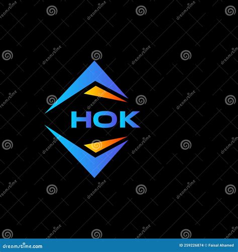 Hok Abstract Technology Logo Design On Black Background Hok Creative