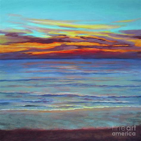 Pacific Sunset Painting By Sandra Francis Pixels