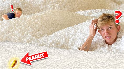 Find The Real Peanut In 1 000 000 Packing Peanuts Challenge Youtube