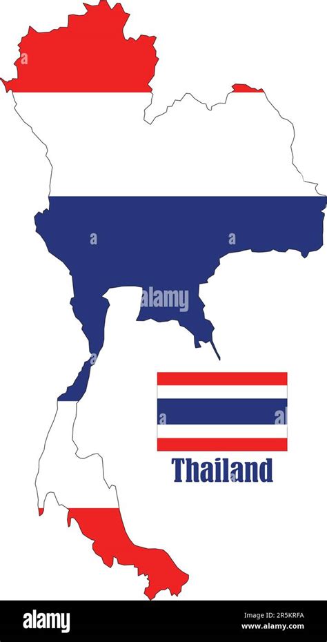 Thailand Flag Map