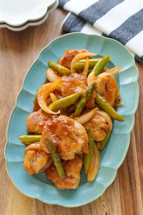 レシピ】食欲そそる♡鶏肉とアスパラの甘酢ケチャップ炒め＊ ＊管理栄養士ゆきぼむ～ヘルシーに楽しむ♩簡単おいしい彩りレシピ～＊