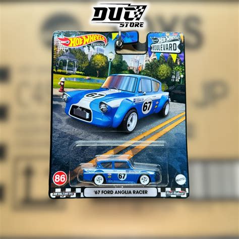 Hot Wheels Premium 67 Ford Anglia Racer Model Car Boulevard 2020 Shopee Malaysia
