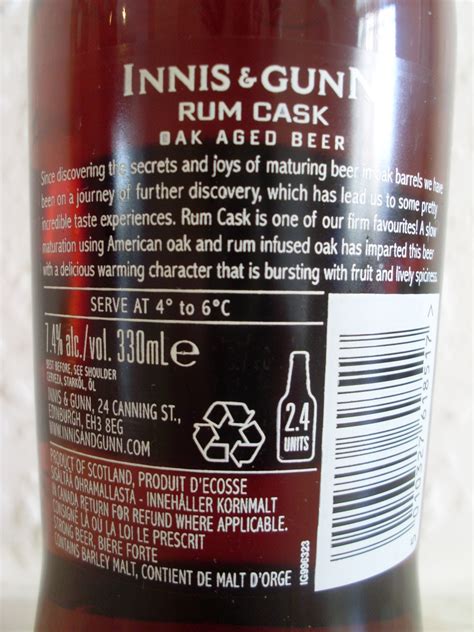 Beer Review: Innis & Gunn Rum Cask Oak Aged Beer | Hywel's Big Log