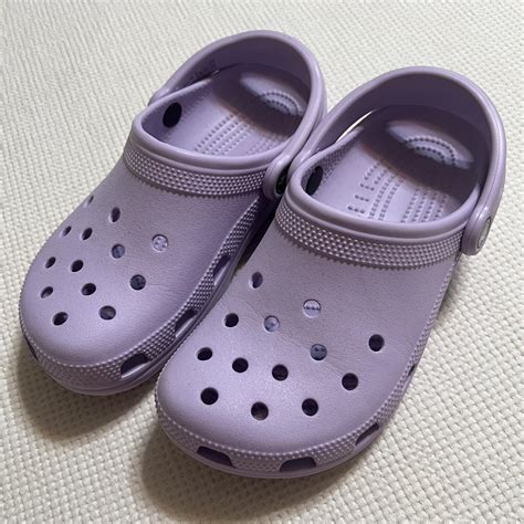 purple crocs! size 5 men’s, 7 women’s ♡ excellent... - Depop