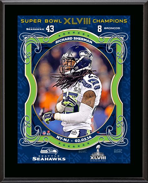 Richard Sherman Seattle Seahawks Super Bowl Xlviii Champions Sublimated