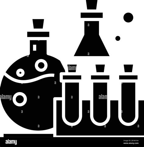 Chemical solutions black icon, concept illustration, vector flat symbol ...