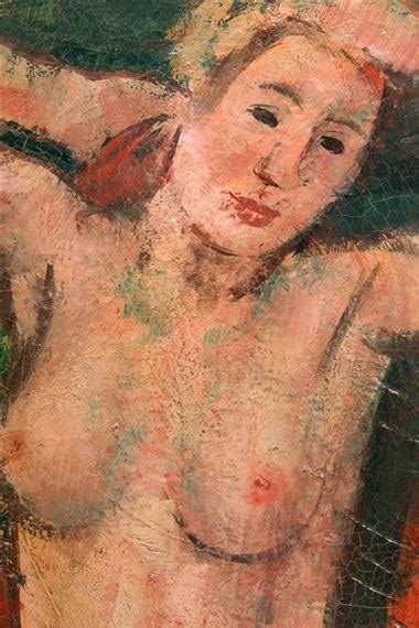 Weingart Joachim Female Nude With Raised Arms Buste De Femme Nue