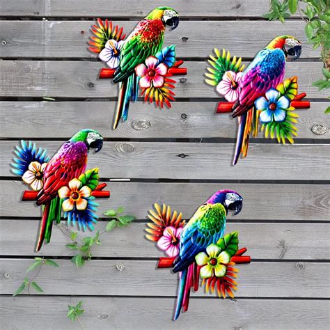 Vibrant Large Metal Parrot Wall Art Perfect Home Room Temu Australia