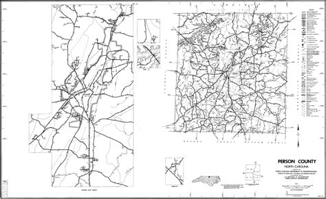 1990 Road Map of Person County, North Carolina