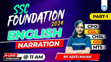 English Narration Class Ssc English Classes 2024 Ssc Cpo Cgl Chsl Mts 2024 By Aditi Mam