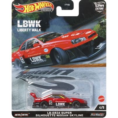 Hot Wheels Lb Er34 Super Silhouette Nissan Skyline Liberty Walk Mountain Drifters Car