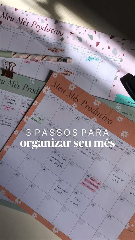 Passos Para Organizar Seu M S E Tirar Seus Planos Do Papel