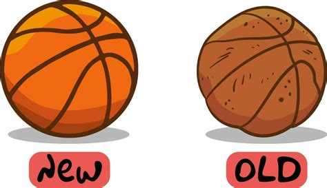 Opposite Words For New And Old Cartoon Vector 24644127 Vector Art At