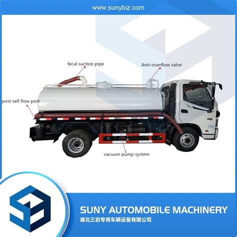 Small Foton Cbm Mini Sewage And Fecal Suction Dump Truck Price China