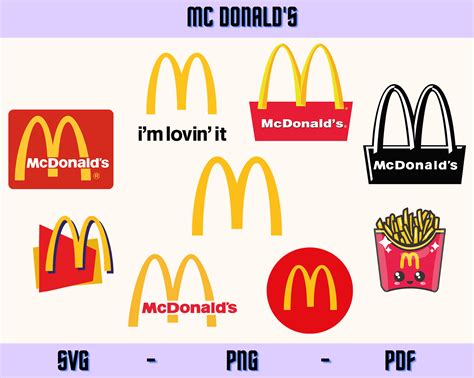 Mcdonalds Vector Svg Eps Dxf Png High Res  Pdf Etsy